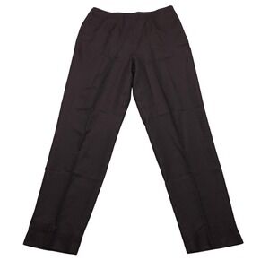 Valerie Stevens Silk‎ Dress Pants Diamond Textured Black Women Size 10